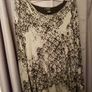 DKNY JEANS TOP, Size 1X, Black/Gray, long Sleeves